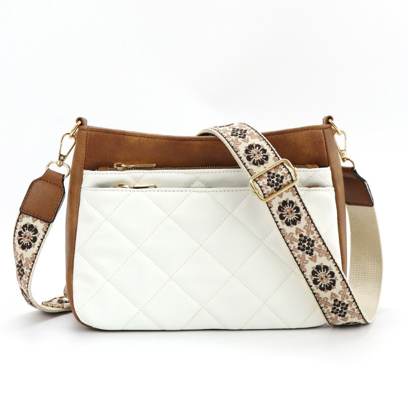 Wholesale Diamond Mesh Crossbody Multifunctional Bag with Detachable and Adjustable Webbing Shoulder Bags